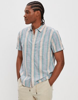 AE Striped Button-Up Resort Shirt