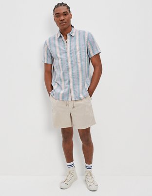 AE Striped Button-Up Resort Shirt