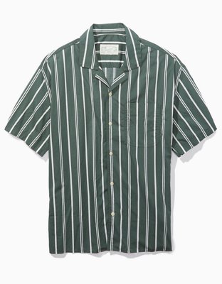 AE Poolside Striped Button-Up Shirt