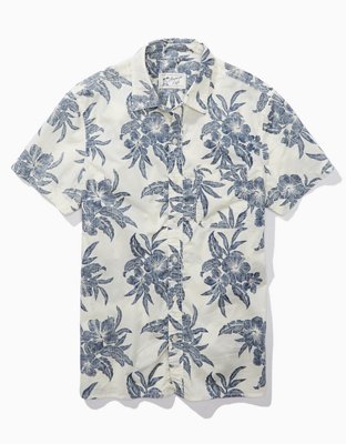 AE Camisa Tropical Estilo Resort con Botones