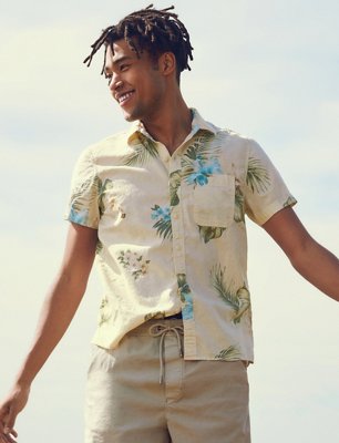 AE Tropical Button-Up Resort Shirt