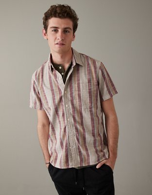 AE Striped Button-Up Resort Shirt