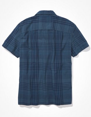 AE Plaid Button-Up Resort Shirt