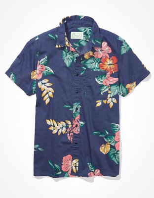 Now Trending: Men's Button-Up Resort Shirts - #AEJeans