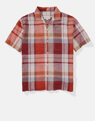 AE Poolside Plaid Button-Up Shirt