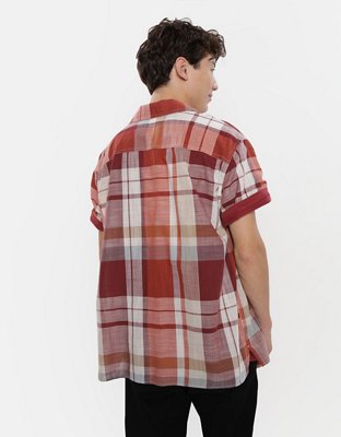 AE Poolside Plaid Button-Up Shirt