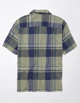 AE Poolside Plaid Button-Up Shirt