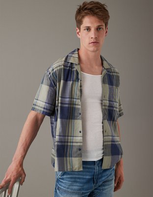 AE Poolside Plaid Button-Up Shirt