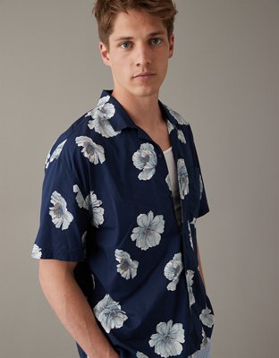AE Poolside Tropical Button-Up Shirt