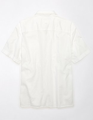 Мужские рубашки American Eagle AE Waffle Button-Up Poolside Shirt — фото 4
