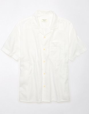 Мужские рубашки American Eagle AE Waffle Button-Up Poolside Shirt — фото 3