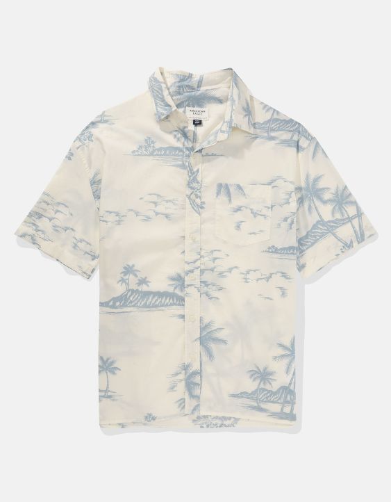 AE Tropical Button-Up Poolside Shirt