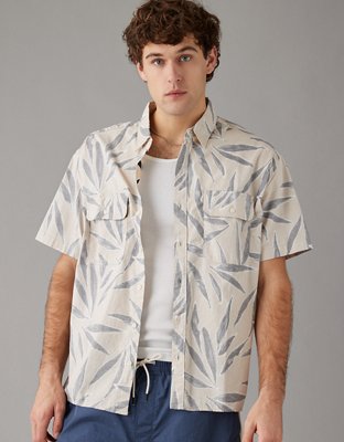 AE Poolside Tropical Button-Up Shirt