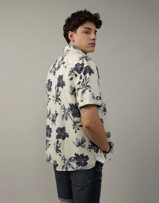 AE Poolside Floral Button-Up Shirt