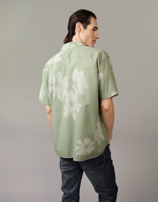 AE Floral Button-Up Poolside Shirt