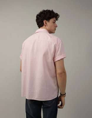 AE Camisa Tropical con Botones para la Piscina