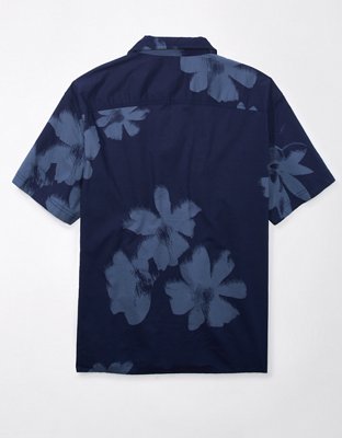 Мужские рубашки American Eagle AE Floral Button-Up Poolside Shirt — фото 4