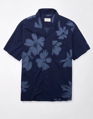 Мужские рубашки American Eagle AE Floral Button-Up Poolside Shirt — фото 3