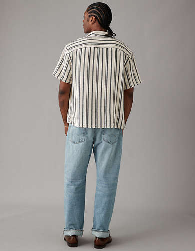 AE Striped Button-Up Poolside Shirt