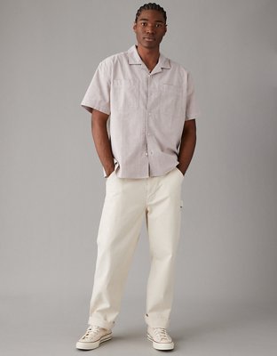 Chemise rayée boutonnée bord de la piscine AE