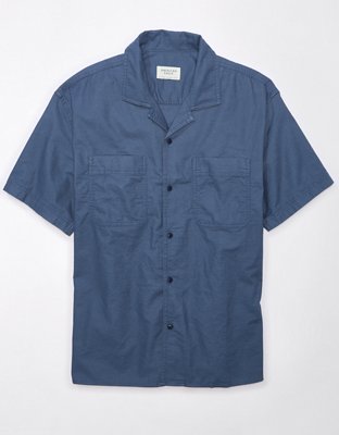 AE Cropped Perfect Button-Up Shirt