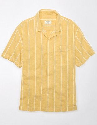 AE Camisa Rayada con Botones para la Piscina