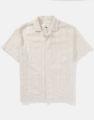 Мужские рубашки American Eagle AE Oversized Pocket Button-Up Shirt — фото 3