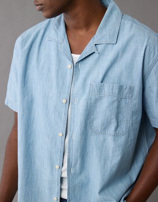 AE Poolside Chambray Button-Up Shirt
