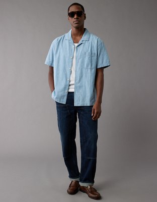 AE Poolside Chambray Button-Up Shirt