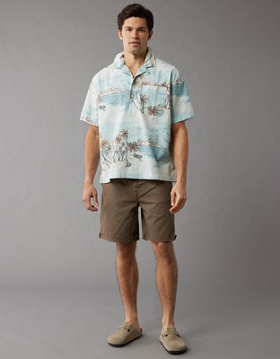 AE Tropical Button-Up Poolside Shirt