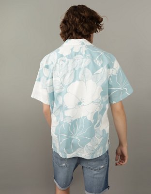 AE Floral Button-Up Poolside Shirt