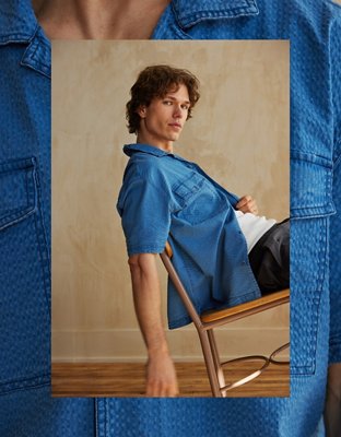 stretch button up