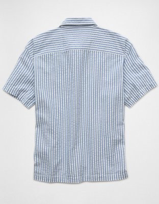AE Poolside Striped Button-Up Shirt