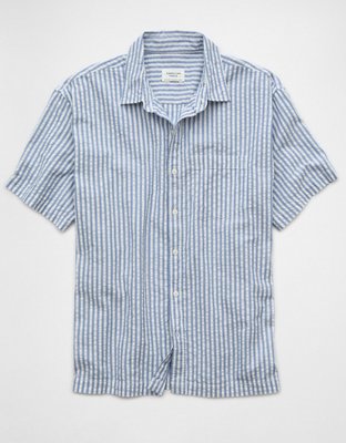 AE Poolside Striped Button-Up Shirt