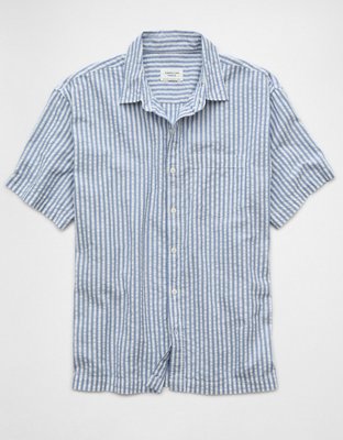 AE Striped Button-Up Poolside Shirt