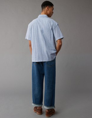 AE Poolside Striped Button-Up Shirt