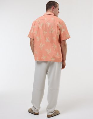 AE 24/7 Stretch Printed Button-Up Poolside Shirt