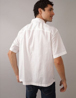 AE Linen-Blend Popover Shirt