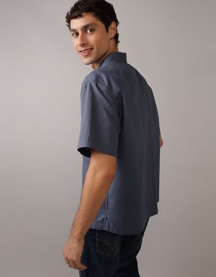 AE Linen-Blend Popover Shirt