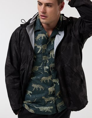 AE 24/7 Stretch Printed Button-Up Poolside Shirt