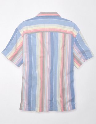 AE Pride Poolside Striped Button-Up Shirt