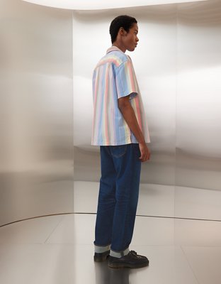 AE Pride Poolside Striped Button-Up Shirt