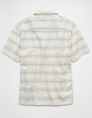 AE Striped Button-Up Poolside Shirt