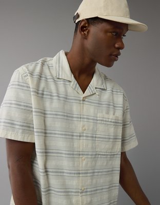AE Poolside Striped Button-Up Shirt