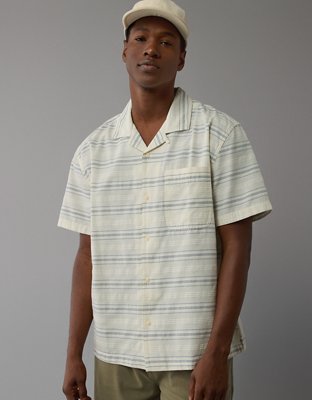 AE Poolside Striped Button-Up Shirt