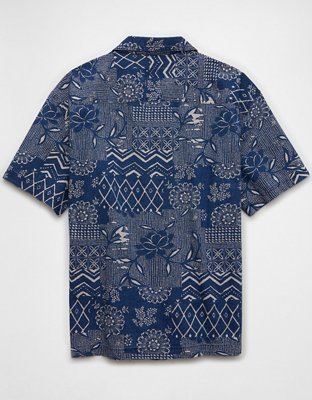 AE Poolside Printed Button-Up Shirt