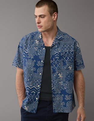 AE Poolside Printed Button-Up Shirt