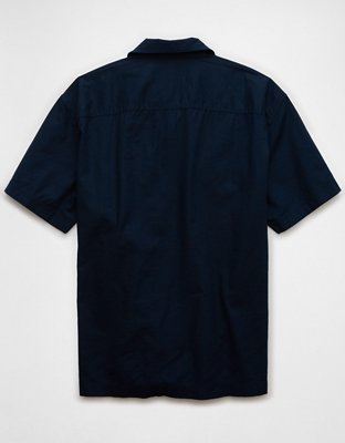 AE Poolside Linen-Blend Button-Up Shirt