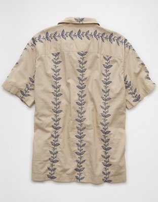 AE Poolside Striped Button-Up Shirt