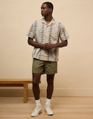 AE Poolside Striped Button-Up Shirt